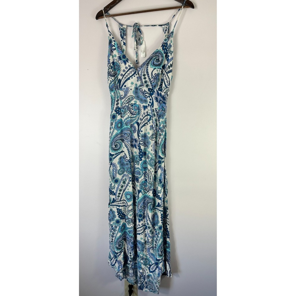 Maxi Dress - Blue Paisley Print
